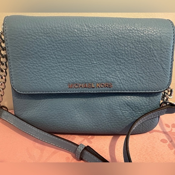 Michael Kors blue leather crossbody chain bag - Picture 2 of 13